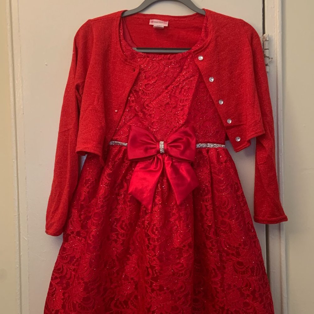 SOLD Sparkly Red Dress - Girl's Size 14